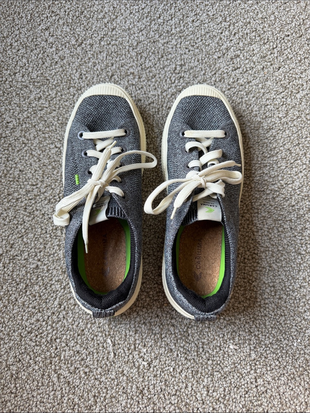 Cariuma Ibi Low Stone Knit Sneaker Grey Unisex Mens 8 Womens 9.5 - Picture 8 of 9